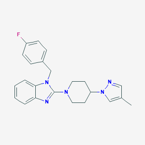 1-[(4-Fluorophenyl)methyl]-2-[4-(4-methyl-1H-pyrazol-1-yl)-1-piperidinyl]-1H-benzimidazoleͼƬ