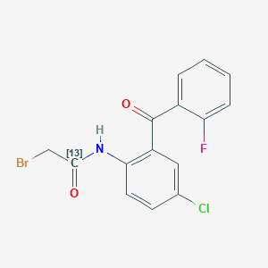 N-[2-(2-Fluorophenyl)-4-chlorophenyl-2-bromoacetamide-13C1ͼƬ