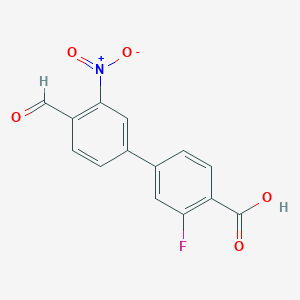 2-Fluoro-4-(4-formyl-3-nitrophenyl)benzoic acidͼƬ