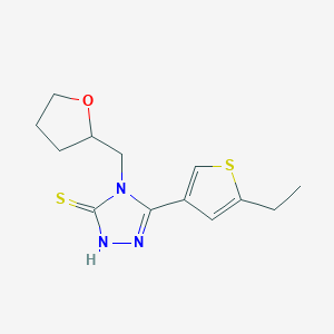 5-(5-ethylthien-3-yl)-4-(tetrahydrofuran-2-ylmethyl)-4H-1,2,4-triazole-3-thiolͼƬ