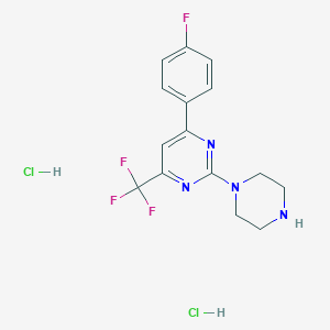 4-(4-fluorophenyl)-2-piperazin-1-yl-6-(trifluoromethyl)pyrimidineͼƬ