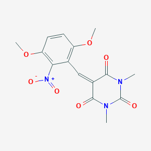 5-[(3,6-Dimethoxy-2-nitrophenyl)methylene]-1,3-dimethyl-2,4,6(1H,3H,5H)-pyrimidinetrioneͼƬ