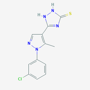 5-(1-(3-Chlorophenyl)-5-methyl-1H-pyrazol-4-yl)-4H-1,2,4-triazole-3-thiolͼƬ