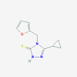 5-cyclopropyl-4-(furan-2-ylmethyl)-4H-1,2,4-triazole-3-thiol图片