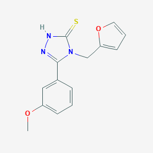 4-(Furan-2-ylmethyl)-5-(3-methoxyphenyl)-4H-1,2,4-triazole-3-thiol图片