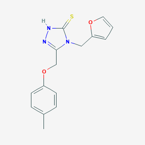 4-(Furan-2-ylmethyl)-5-(4-methylphenoxymethyl)-4H-1,2,4-triazole-3-thiolͼƬ