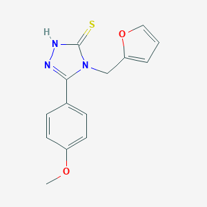 4-(Furan-2-ylmethyl)-5-(4-methoxyphenyl)-4H-1,2,4-triazole-3-thiol图片