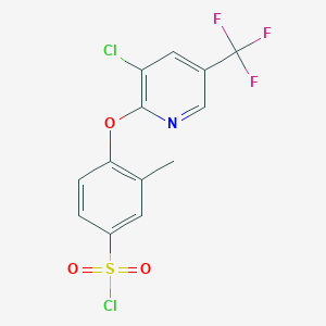 4-(3-Chloro-5-trifluoromethylpyridin-2-yloxy)-3-methylbenzenesulfonyl chlorideͼƬ