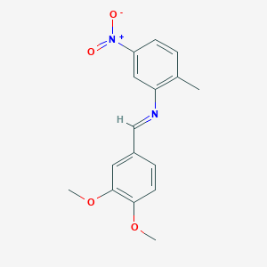 N-[(E)-(3,4-dimethoxyphenyl)methylidene]-2-methyl-5-nitroanilineͼƬ