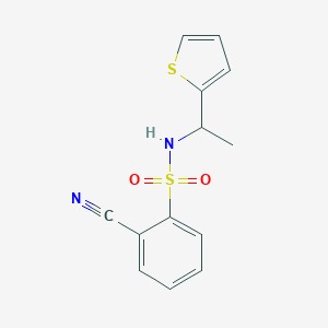 2-Cyano-N-[1-(thiophen-2-yl)ethyl]benzene-1-sulfonamideͼƬ