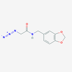 2-Azido-N-(1,3-benzodioxol-5-ylmethyl)acetamide图片