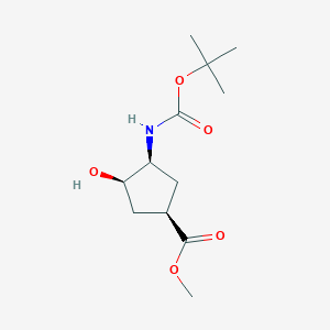 methyl(1R,3S,4R)-3-{[(tert-butoxy)carbonyl]amino}-4-hydroxycyclopentane-1-carboxylateͼƬ