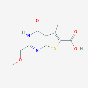 2-(methoxymethyl)-5-methyl-4-oxo-3H,4H-thieno[2,3-d]pyrimidine-6-carboxylic acidͼƬ