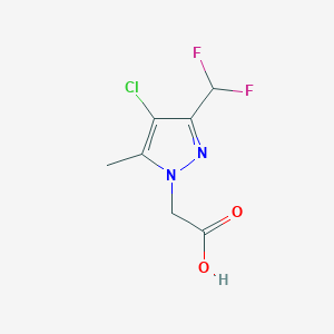 [4-Chloro-3-(difluoromethyl)-5-methyl-1H-pyrazol-1-yl]acetic acidͼƬ