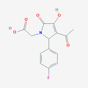 [3-Acetyl-2-(4-fluoro-phenyl)-4-hydroxy-5-oxo-2,5-dihydro-pyrrol-1-yl]-acetic acidͼƬ