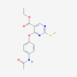 ethyl 4-[4-(acetylamino)phenoxy]-2-(methylsulfanyl)-5-pyrimidinecarboxylateͼƬ