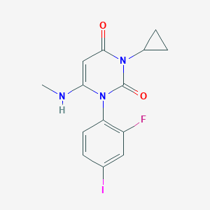 3-Cyclopropyl-1-(2-fluoro-4-iodophenyl)-6-(methylamino)-2,4(1H,3H)-pyrimidinedioneͼƬ