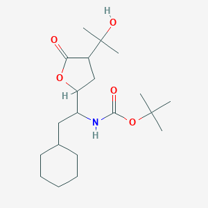 tert-Butyl(2-cyclohexyl-1-(4-(2-hydroxypropan-2-yl)-5-oxotetrahydrofuran-2-yl)ethyl)carbamateͼƬ