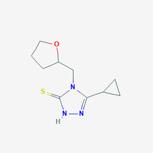 5-cyclopropyl-4-(tetrahydrofuran-2-ylmethyl)-4H-1,2,4-triazole-3-thiolͼƬ