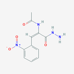 N-[1-(Hydrazinecarbonyl)-2-(2-nitrophenyl)eth-1-en-1-yl]acetamideͼƬ