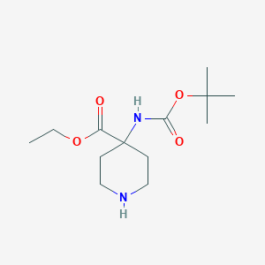 4-((叔丁氧基羰基)氨基)哌啶-4-羧酸乙酯图片