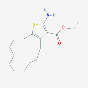 Ethyl 2-amino-4,5,6,7,8,9,10,11,12,13-decahydrocyclododeca[b]thiophene-3-carboxylateͼƬ