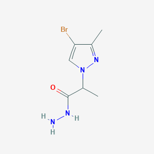 2-(4-Bromo-3-methyl-1H-pyrazol-1-yl)propionic acid hydrazide图片