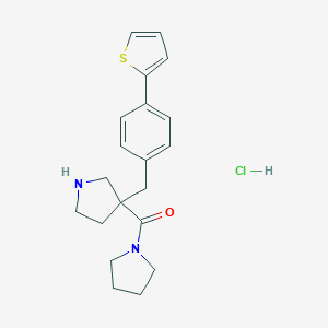 Pyrrolidin-1-yl-[3-(4-thiophen-2-yl-benzyl)-pyrrolidin-3-yl]-methanone hydrochlorideͼƬ