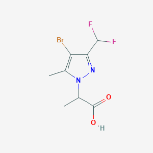 2-(4-Bromo-3-difluoromethyl-5-methyl-pyrazol-1-yl)-propionic acidͼƬ