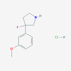 3-Fluoro-3-(3-methoxyphenyl)pyrrolidine HydrochlorideͼƬ