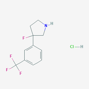 3-Fluoro-3-[3-(Trifluoromethyl)Phenyl]Pyrrolidine HydrochlorideͼƬ