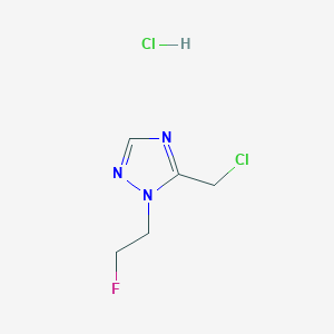 5-(chloromethyl)-1-(2-fluoroethyl)-1H-1,2,4-triazole hydrochlorideͼƬ