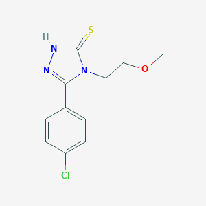 5-(4-Chlorophenyl)-4-(2-methoxyethyl)-4H-1,2,4-triazole-3-thiolͼƬ