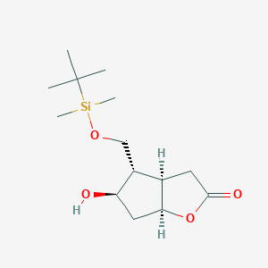 (3aR,4S,5R,6aS)-4-(tert-Butyldimethylsilyloxy)methyl-5-hydroxy-hexahydro-2H-cyclopenta[b]furan-2-oneͼƬ