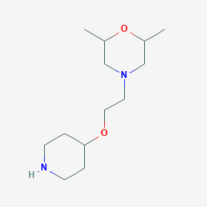 2,6-dimethyl-4-[2-(piperidin-4-yloxy)ethyl]morpholineͼƬ