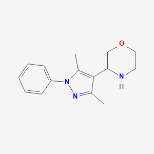 3-(3,5-dimethyl-1-phenyl-1H-pyrazol-4-yl)morpholine图片