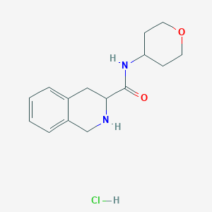 N-(oxan-4-yl)-1,2,3,4-tetrahydroisoquinoline-3-carboxamide hydrochlorideͼƬ