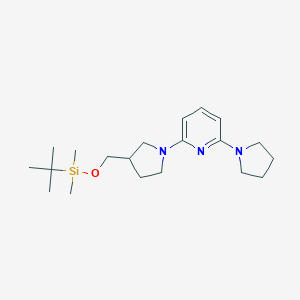 2-(3-((tert-Butyldimethylsilyloxy)methyl)pyrrolidin-1-yl)-6-(pyrrolidin-1-yl)pyridineͼƬ