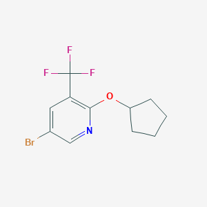 5-Bromo-2-(cyclopentyloxy)-3-(trifluoromethyl)pyridineͼƬ