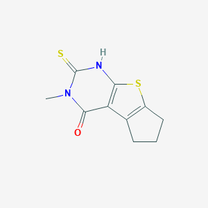 2-mercapto-3-methyl-3,5,6,7-tetrahydro-4H-cyclopenta[4,5]thieno[2,3-d]pyrimidin-4-oneͼƬ