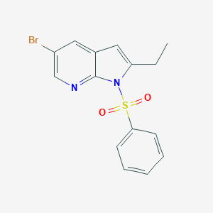 5-Bromo-2-ethyl-1-(phenylsulfonyl)-1H-pyrrolo[2,3-b]pyridineͼƬ