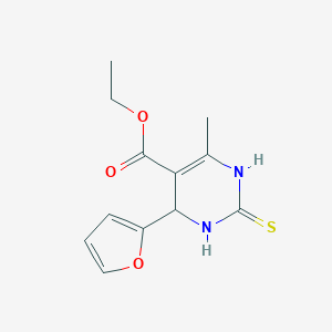 Ethyl 4-furan-2-yl-6-methyl-2-thioxo-1,2,3,4-tetrahydropyrimidine-5-carboxylateͼƬ