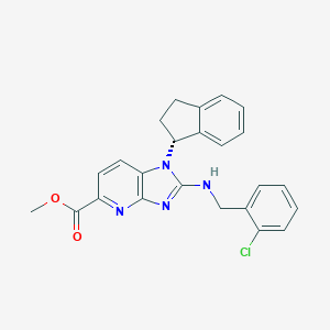 (R)-Methyl 2-(2-chlorobenzylamino)-1-(2,3-dihydro-1H-inden-1-yl)-1H-imidazo[4,5-b]pyridine-5-carboxylateͼƬ