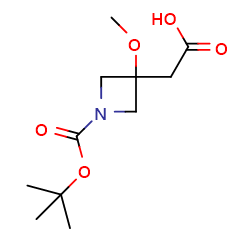 2-{1-[(tert-butoxy)carbonyl]-3-methoxyazetidin-3-yl}aceticacidͼƬ