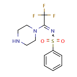 N-[2,2,2-trifluoro-1-(piperazin-1-yl)ethylidene]benzenesulfonamideͼƬ