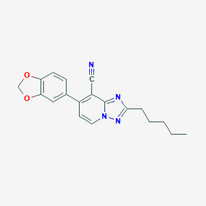 7-(1,3-Benzodioxol-5-yl)-2-pentyl[1,2,4]triazolo[1,5-a]pyridine-8-carbonitrileͼƬ