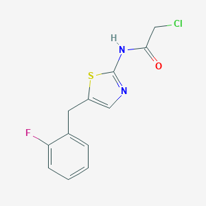 2-Chloro-N-[5-(2-fluoro-benzyl)-thiazol-2-yl]-acetamideͼƬ