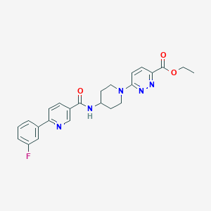 Ethyl 6-(4-(6-(3-fluorophenyl)pyridine-3-carboxamido)piperidin-1-yl)pyridazine-3-carboxylateͼƬ