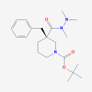 (R)-tert-Butyl 3-benzyl-3-(1,2,2-trimethylhydrazinecarbonyl)piperidine-1-carboxylateͼƬ