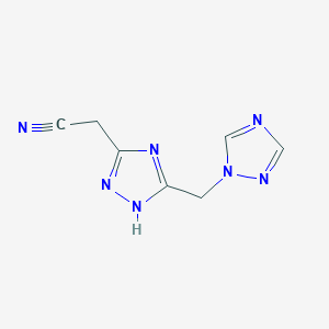 2-[3-(1H-1,2,4-triazol-1-ylmethyl)-1H-1,2,4-triazol-5-yl]acetonitrileͼƬ